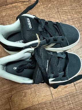 adidas Kids Black and White Low-Top Sneakers